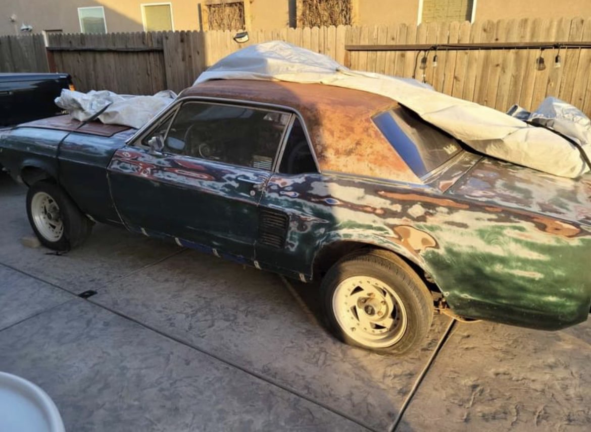 1967 Mustang before restoration